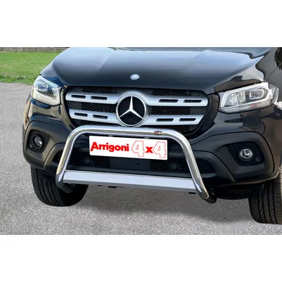 BULL BAR INOX 60 LUCIDO C/TRAVERSA C/OMOLOGAZIONE EUROPEA
