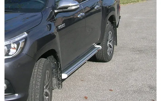 ALU RUNNING BOARD S50 WHITE DOUBLE CAB 2