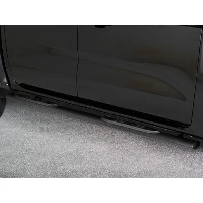 STAINLESS STEEL BLACK OVAL SIDE STEPS