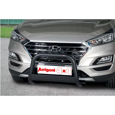 BULL BAR STAINLESS STEEL BLACK COATED D.60MM W/BAR WITH EU CERT