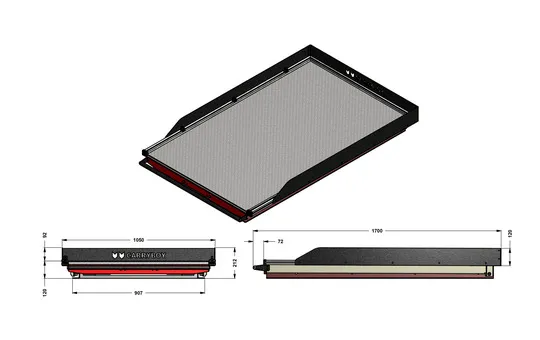 PIANALE ESTRAIBILE IN ALLUMINIO CARRYBOY EXTRACAB UNIVERSALE PER PICK UP 6
