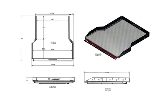 PIANALE SAGOMATO ESTRAIBILE CARRYBOY PER DOPPIA CABINA 6