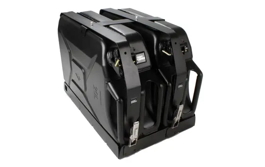 STAFFE PER IL FISSSAGGIO DI 2 TANICHE DI CARBURANTE SU RACK FRONT RUNNER 3