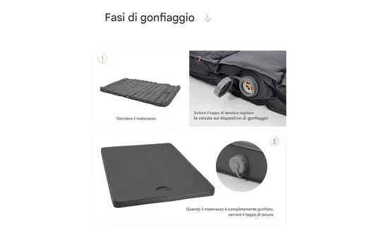 MATERASSINO AUTOGONFIABILE WILD LAND PER TENDA DA TETTO 120CM 5