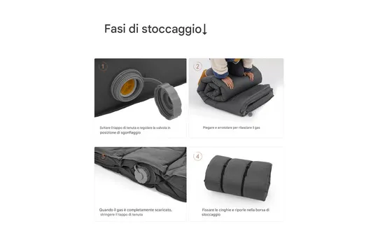 MATERASSINO AUTOGONFIABILE WILD LAND PER TENDA DA TETTO 140CM 5
